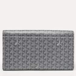 Goyard Grey Goyardine Coated Canvas Monte Carlo Bois Clutch