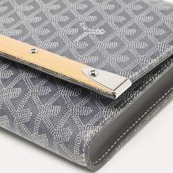 Goyard Grey Goyardine Coated Canvas Monte Carlo Bois Clutch