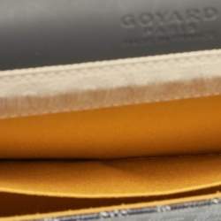 Goyard Grey Goyardine Coated Canvas Monte Carlo Bois Clutch