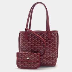 Goyard Red Canvas mini anjou bag