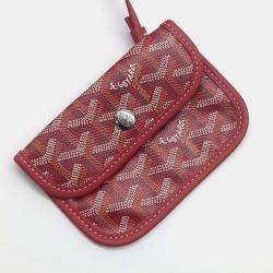 Goyard Red Canvas mini anjou bag