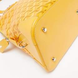 Goyard Yellow Goyardine Coated Canvas and Leather Vendome Satchel