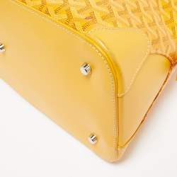 Goyard Yellow Goyardine Coated Canvas and Leather Vendome Satchel