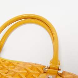 Goyard Yellow Goyardine Coated Canvas and Leather Vendome Satchel