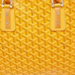 Goyard Yellow Goyardine Coated Canvas and Leather Vendome Satchel