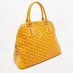 Goyard Yellow Goyardine Coated Canvas and Leather Vendome Satchel