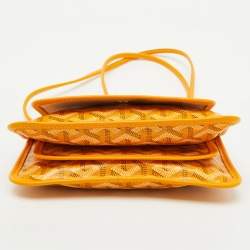 Goyard Yellow Goyardine Coated Canvas Plumet Crossbody Bag