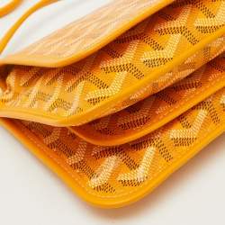 Goyard Yellow Goyardine Coated Canvas Plumet Crossbody Bag