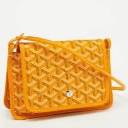 Goyard Yellow Goyardine Coated Canvas Plumet Crossbody Bag