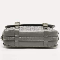 Goyard Grey Goyardine Coated Canvas Belvedere MM Saddle Bag