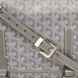 Goyard Grey Goyardine Coated Canvas Belvedere MM Saddle Bag