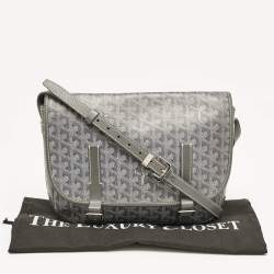 Goyard Grey Goyardine Coated Canvas Belvedere MM Saddle Bag