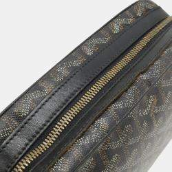 Goyard Black Goyardine Coated Canvas Cap Vert Bag
