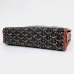 Pre Owned Goyard Black Brown PVC Juvence MM bag