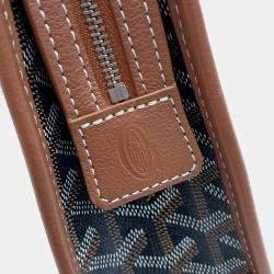 Pre Owned Goyard Black Brown PVC Juvence MM bag