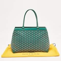 Goyard Green Goyardine Coated Canvas and Leather Bellechasse PM Tote