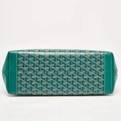 Goyard Green Goyardine Coated Canvas and Leather Bellechasse PM Tote