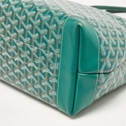 Goyard Green Goyardine Coated Canvas and Leather Bellechasse PM Tote