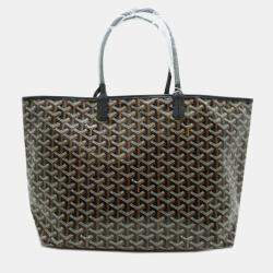 Goyard Black Leather Saint Louis PM Tote Bag