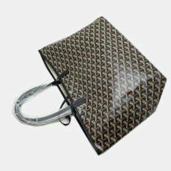 Goyard Black Leather Saint Louis PM Tote Bag