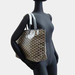 Goyard Black Leather Saint Louis PM Tote Bag