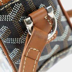 Goyard Black/Brown Goyardine Canvas Leather Cap-Vert PM Shoulder Bag