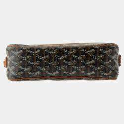 Goyard Black/Brown Goyardine Canvas Leather Cap-Vert PM Shoulder Bag