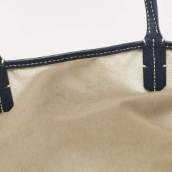 Pre Owned Goyard Navy Blue Goyardine Coated Canvas and Leather Heart Saint Louis PM Tote