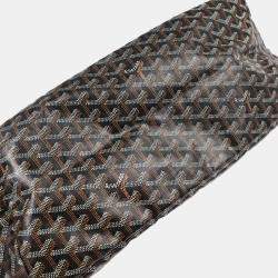Pre Owned Goyard Black/Brown/White PVC and Leather Saint Louis GM Tote Bag