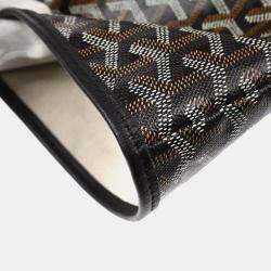 Pre Owned Goyard Black/Brown/White PVC and Leather Saint Louis GM Tote Bag