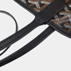 Pre Owned Goyard Black/Brown/White PVC and Leather Saint Louis GM Tote Bag
