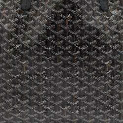 Goyard Black Goyardine Coated Canvas and Leather Saint Louis GM Tote