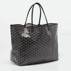 Goyard Black Goyardine Coated Canvas and Leather Saint Louis GM Tote