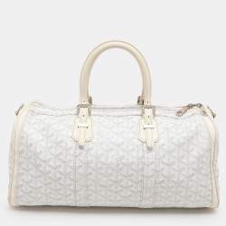 Goyard White Goyardine Coated Canvas 35 Croisiere Duffel Bag