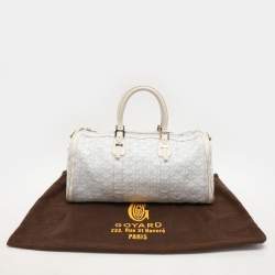Goyard White Goyardine Coated Canvas 35 Croisiere Duffel Bag