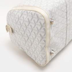 Goyard White Goyardine Coated Canvas 35 Croisiere Duffel Bag