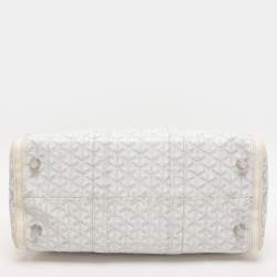 Goyard White Goyardine Coated Canvas 35 Croisiere Duffel Bag