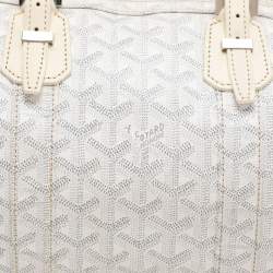Goyard White Goyardine Coated Canvas 35 Croisiere Duffel Bag