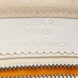 Goyard White Goyardine Coated Canvas 35 Croisiere Duffel Bag