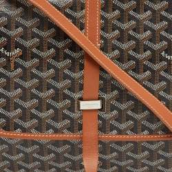 Goyard Black/Brown Goyardine Coated Canvas and Leather Belvedere MM Saddle Bag