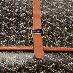 Goyard Black/Brown Goyardine Coated Canvas and Leather Belvedere MM Saddle Bag