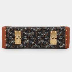 Goyard Black/Natural PVC Leather Minodiere Shoulder Bag