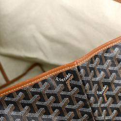 Pre Owned Goyard Brown Canvas Goyardine St. Louis GM Tote Bag