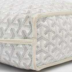 Goyard White Goyardine Coated Canvas Mini Reversible Anjou Tote