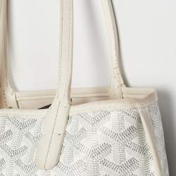Goyard White Goyardine Coated Canvas Mini Reversible Anjou Tote