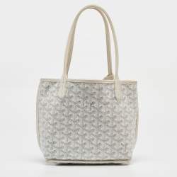Goyard White Goyardine Coated Canvas Mini Reversible Anjou Tote