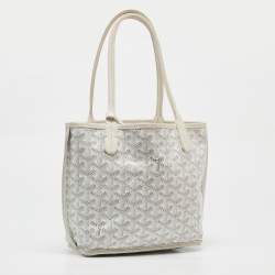 Goyard White Goyardine Coated Canvas Mini Reversible Anjou Tote