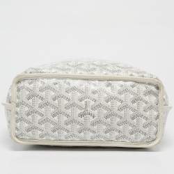Goyard White Goyardine Coated Canvas Mini Reversible Anjou Tote