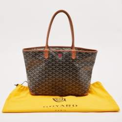 Pre Owned Goyard Brown Goyardine Coated Canvas Artois PM Tote