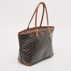 Pre Owned Goyard Brown Goyardine Coated Canvas Artois PM Tote